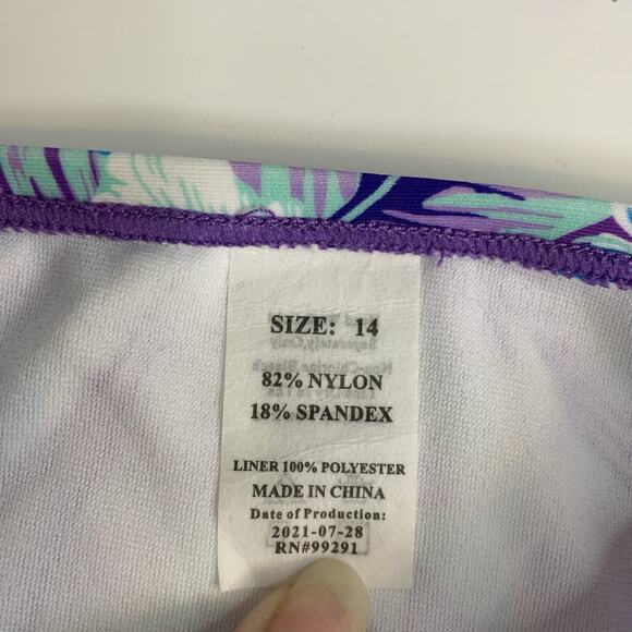 Kanu Surf Girls Melanie Beach Sport 2 Piece Tankini Swimsuit Size 14 UPF 50+ - Picture 8 of 13